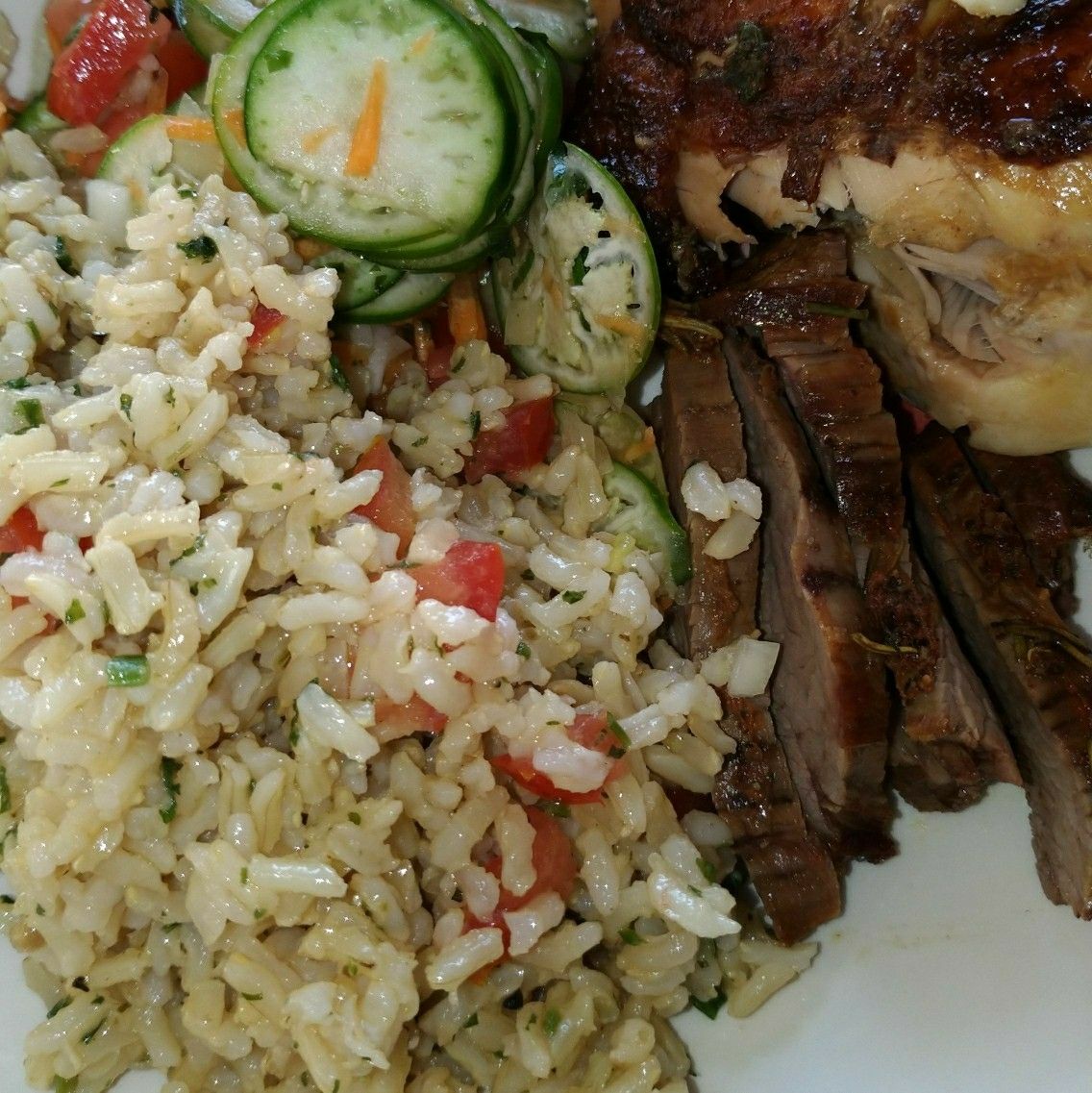 Salada de arroz integral