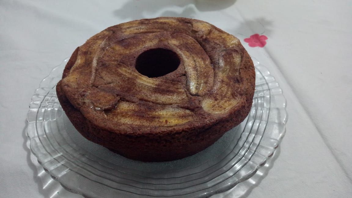 BOLO DE BANANA SEM TRIGO AÇÚCAR E MANTEIGA